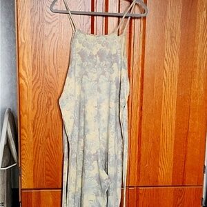 Free People Floral Jumpsuit - Cream and Gray